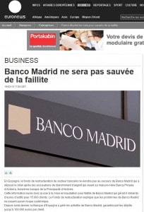 Banco Madrid ne sera pas sauvée de la faillite _ euronews